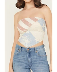 Originality Women's American Flag Bandana Top