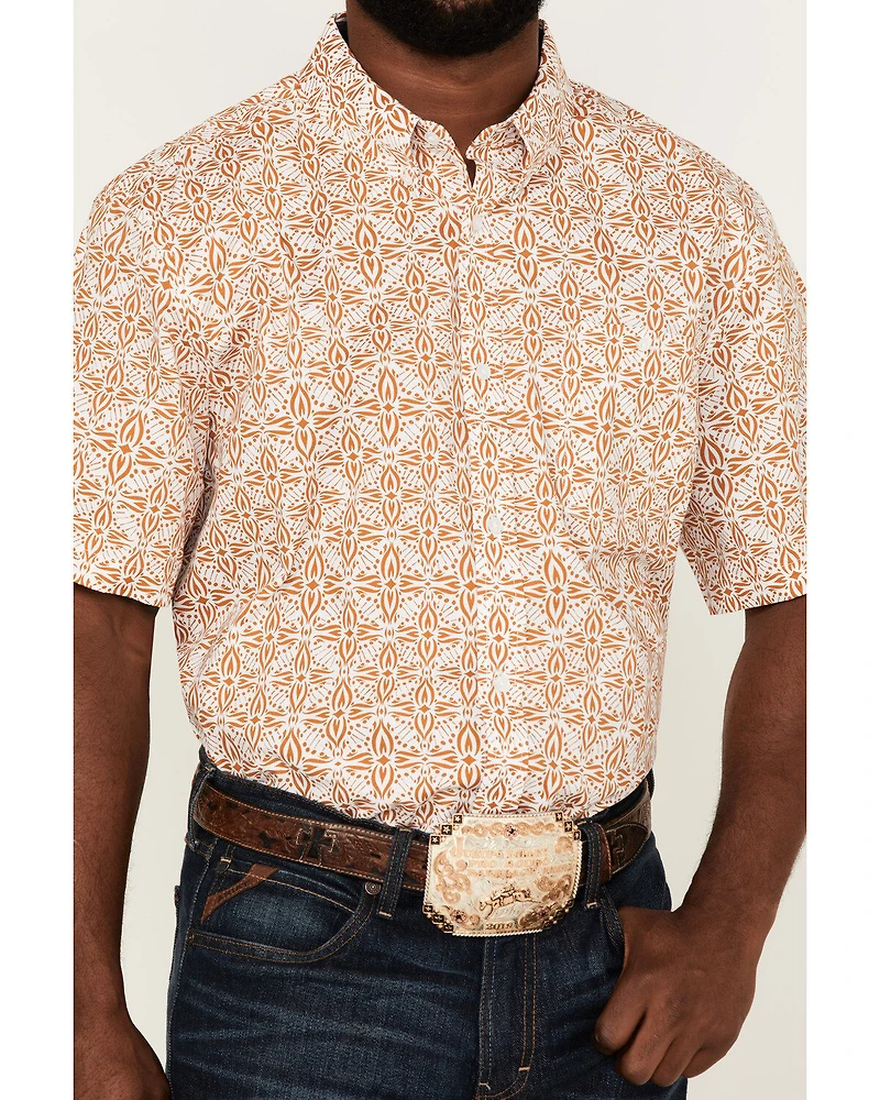 RANK 45® Men's Kickin Southwestern Print Short Sleeve Button-Down Western Shirt
