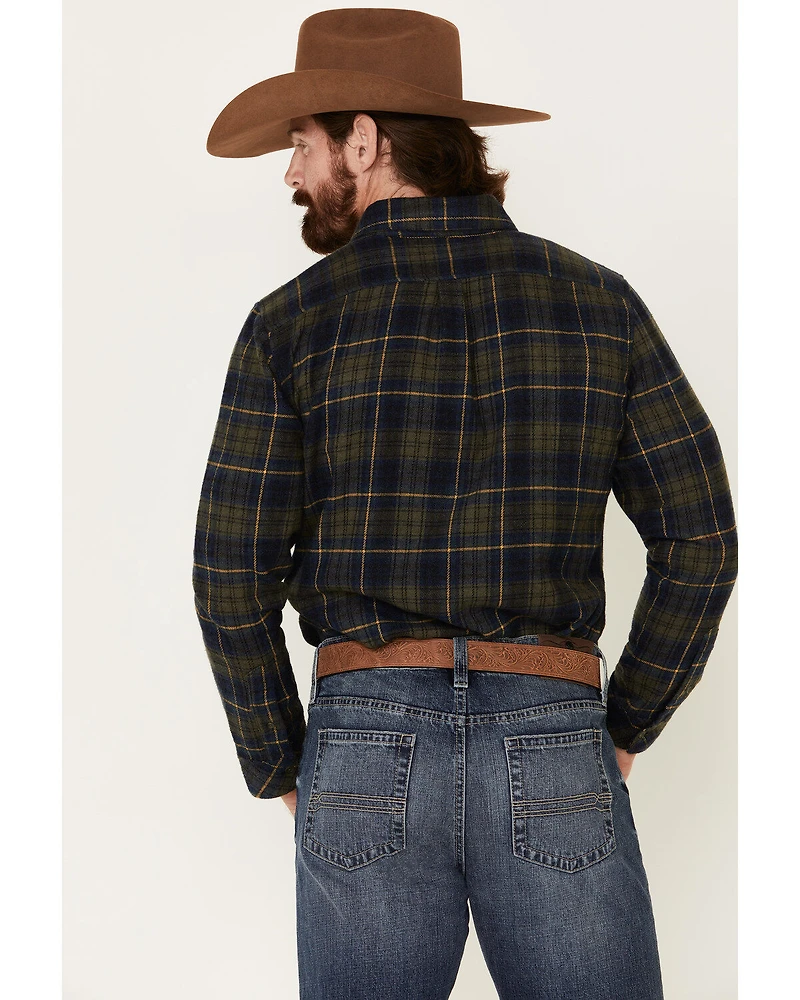 United By Blue Men's Responsible Plaid Long Sleeve Western Flannel Shirt
