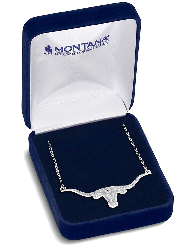 Montana Silversmiths Women's Out West Longhorn Necklace