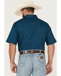 Wrangler 20X Men's Geo Print Short Sleeve Snap Western Shirt