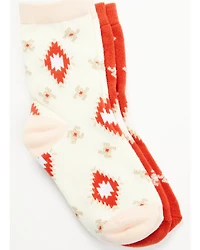 Shyanne Girls' Southwestern Crew Socks - 2-Pack