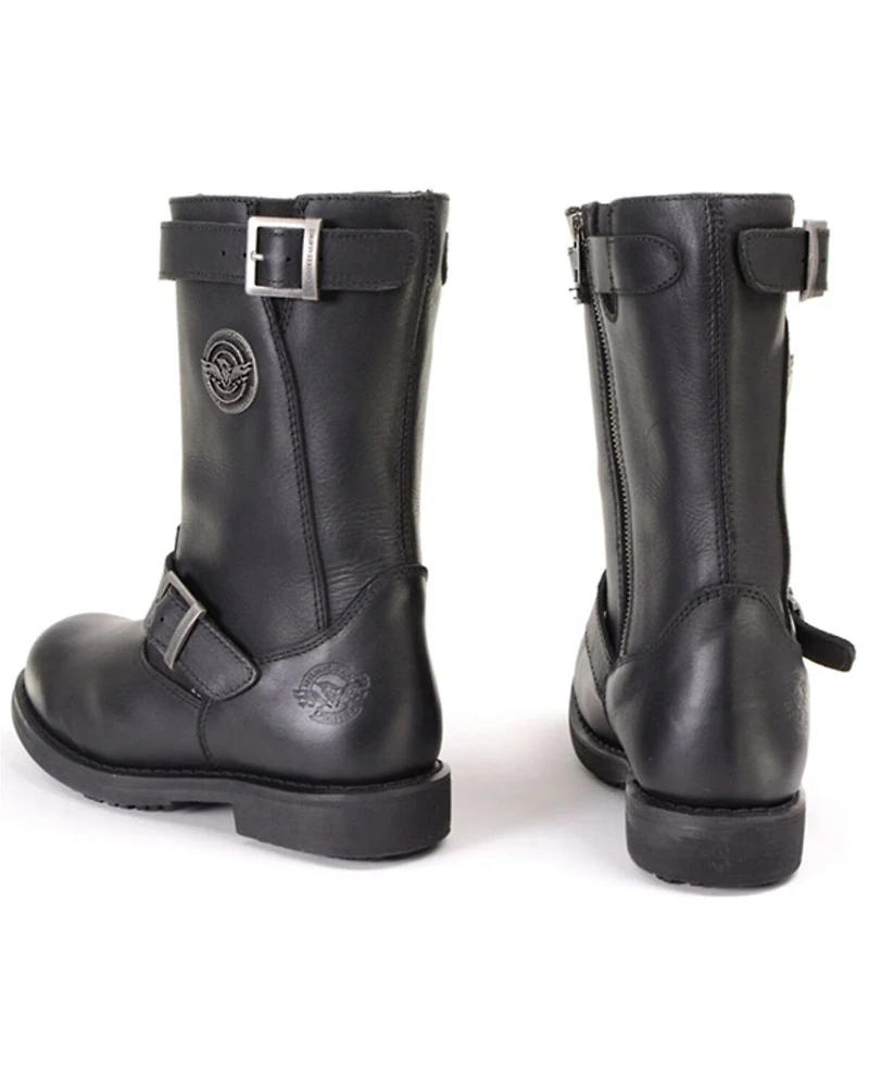 Milwaukee Leather Women's 11" Classic Engineer Motorcycle Boots - Round Toe