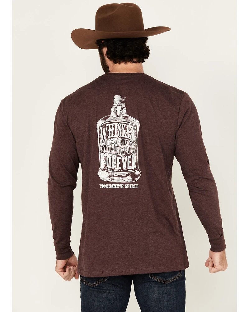 Moonshine Spirit Men's Whiskey Nights Long Sleeve Graphic T-Shirt