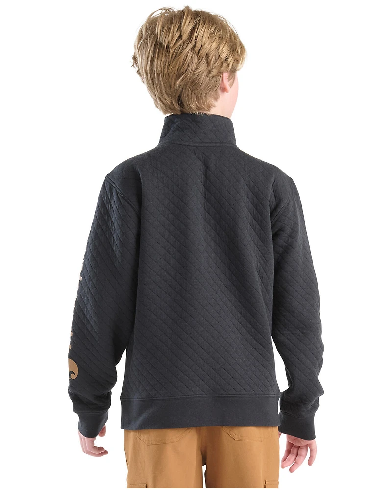 Carhartt Boys' Logo Quarter-Zip Pullover