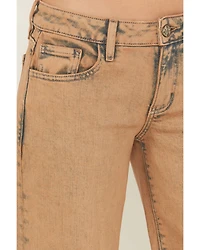Miss Me Women's Mid Rise 32" Wide Leg Stretch Denim Jeans