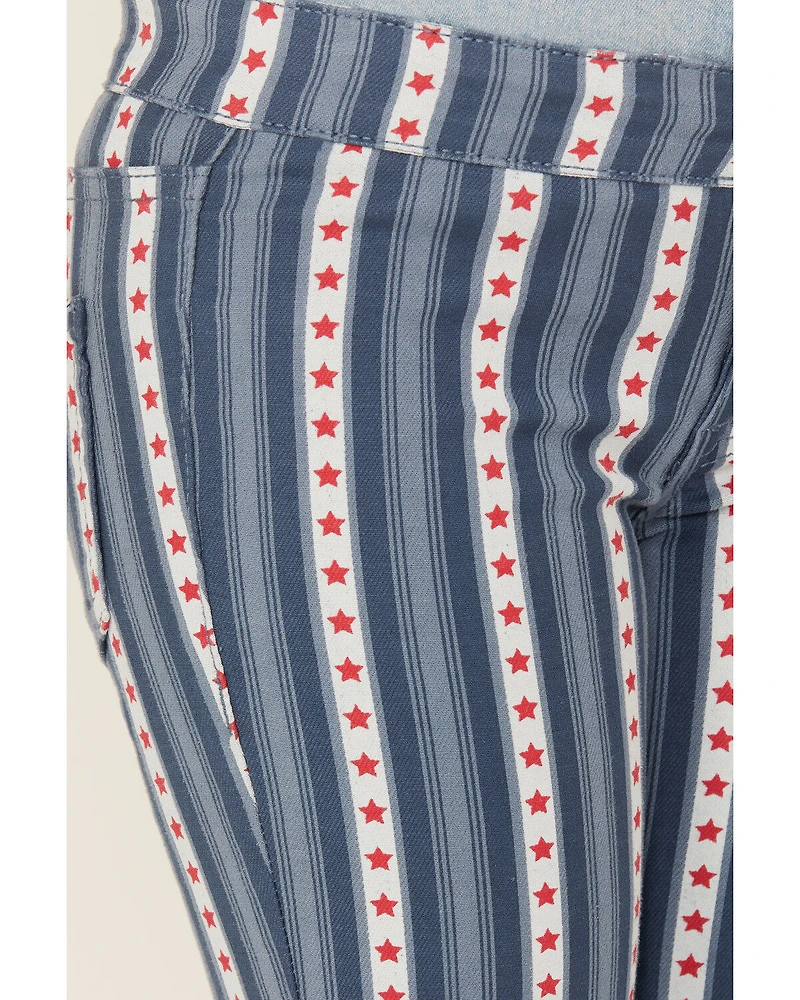 Rock & Roll Denim Americana Striped Flare Jeans