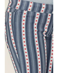 Rock & Roll Denim Americana Striped Flare Jeans
