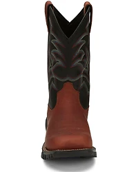 Tony Lama Men's Roustabout Brick Western Work Boots - Soft Toe