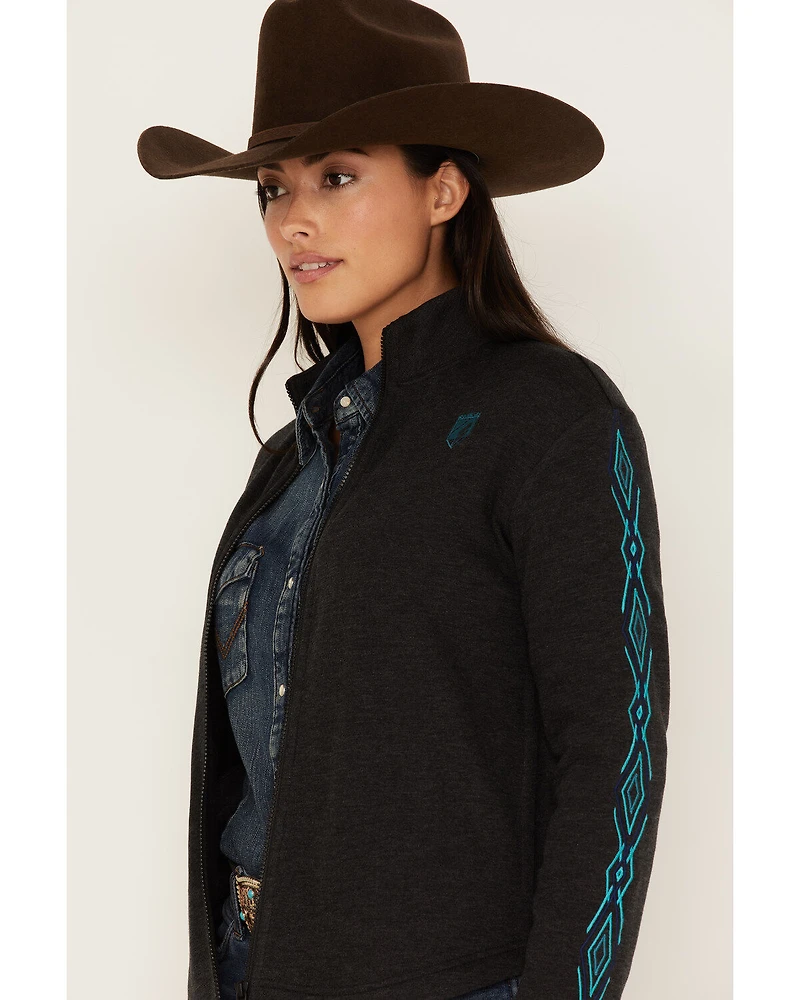 RANK 45® Women's Logo Fleece Performance Zip-Up Pullover