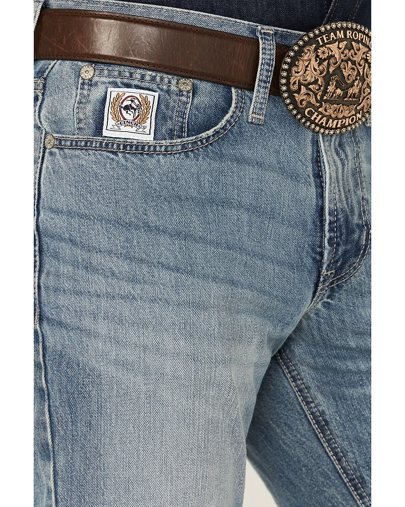 Cinch Men's White Label Medium Wash Relaxed Straight Rigid Denim Jeans