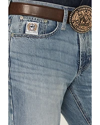 Cinch Men's White Label Medium Wash Relaxed Straight Rigid Denim Jeans