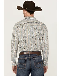 Cody James Men's Wells Floral Striped Print Long Sleeve Button-Down Stretch Western Shirt
