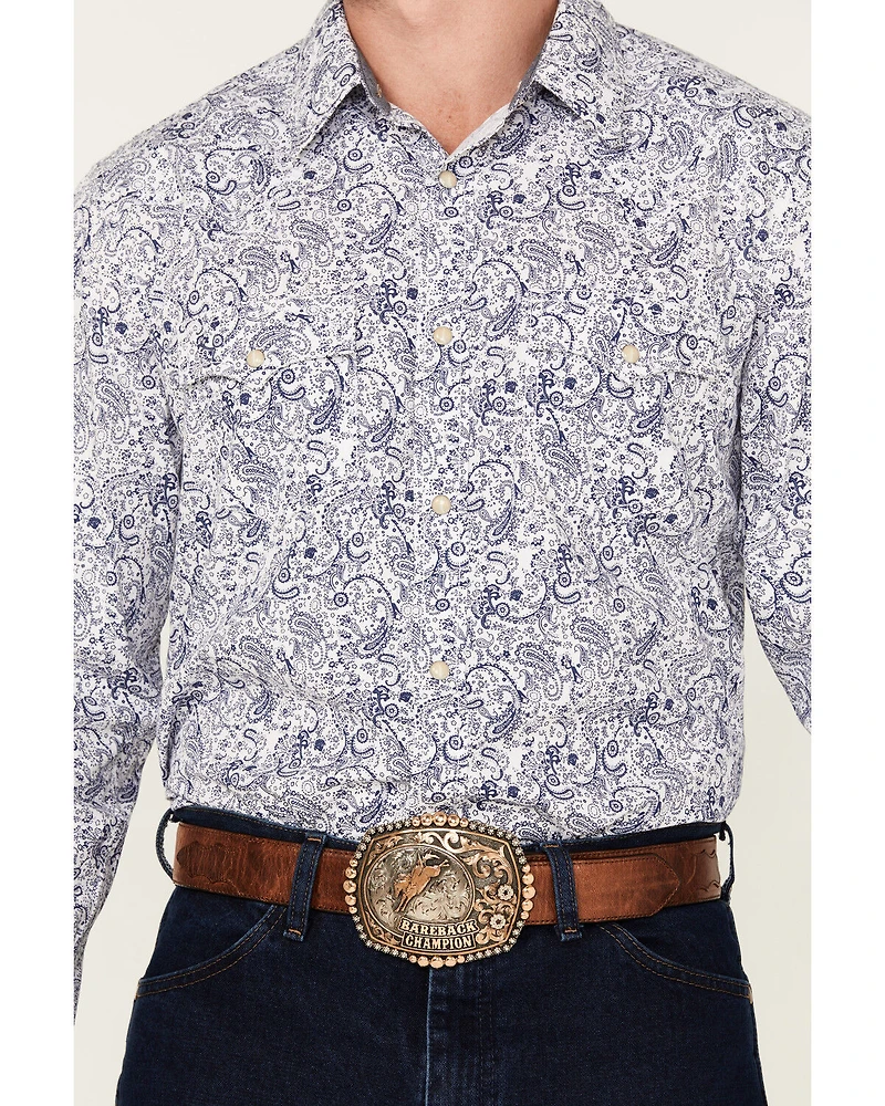 Cody James Men's Marston Paisley Print Long Sleeve Snap Western Shirt