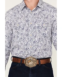 Cody James Men's Marston Paisley Print Long Sleeve Snap Western Shirt