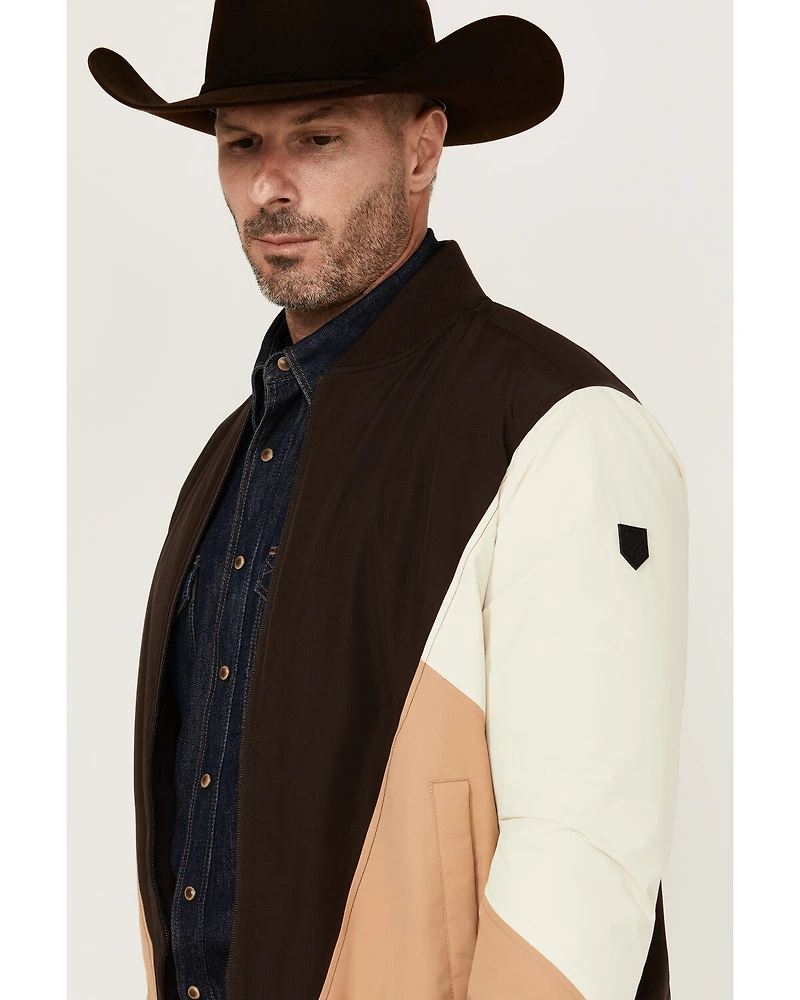 RANK 45® Men's Color Block Bomber Filled Windbreaker Jacket