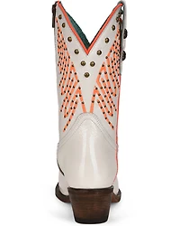 Corral Women's Fluorescent Embroidered and Studded Western Boots - Round Toe