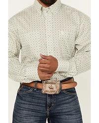 George Strait by Wrangler Men's Medallion Print Long Sleeve Button-Down Western Shirt