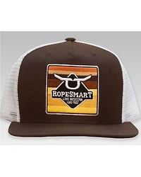 Ropesmart Men's Brown Solo Serape Steerhead Embroidered Patch Mesh-Back Ball Cap