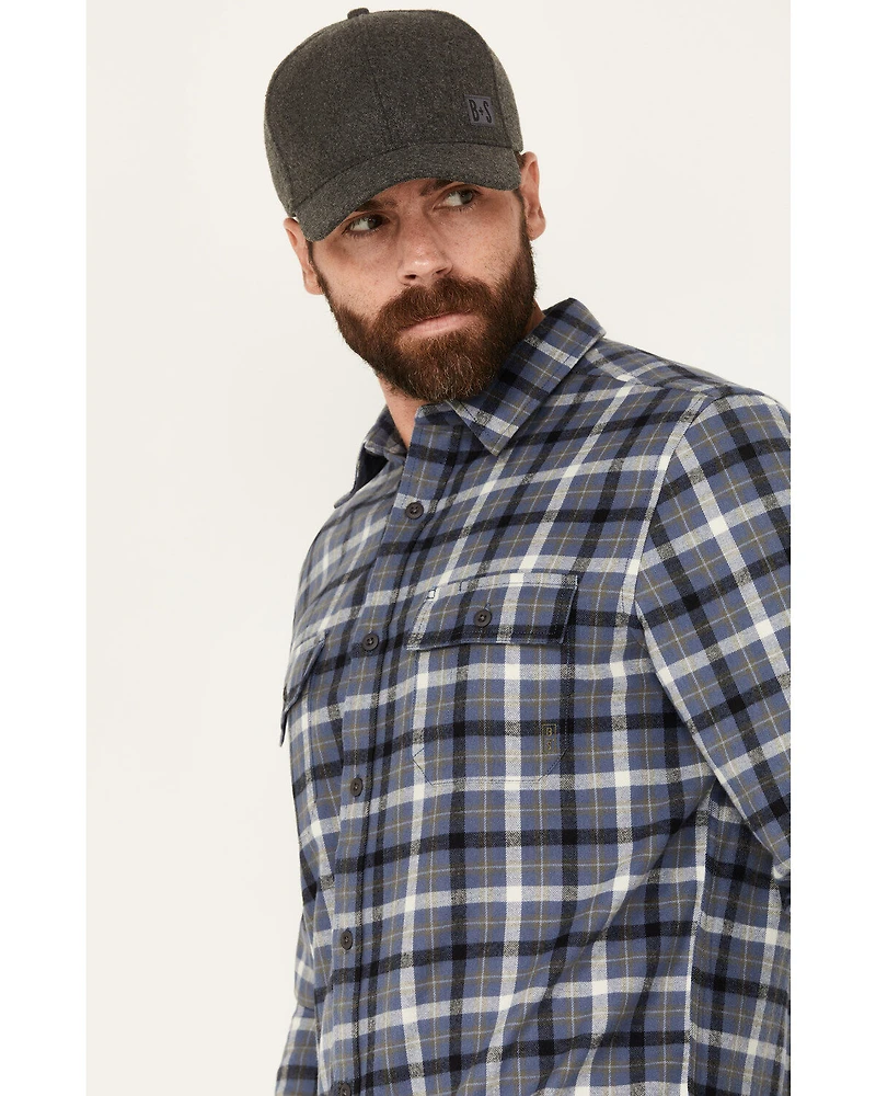 Brothers and Sons Men's Bosque Everyday Plaid Print Long Sleeve Button Down Flannel Shirt