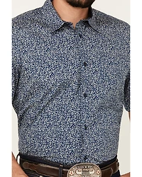 Cody James Men's Open Meadow Floral Print Short Sleeve Button-Down Stretch Western Shirt