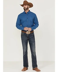 RANK 45® Men's Bulldogger Dobby Geo Button-Down Western Shirt