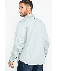 Hawx Men's Gray Twill Snap Western Work Shirt - Big