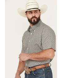 Cinch Men's Medallion Print Short Sleeve Button-Down Western Shirt
