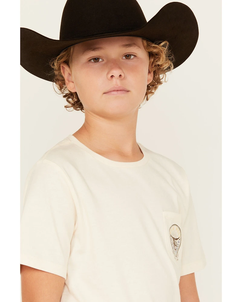 Sable Sky Boys' Howdy Short Sleeve Graphic T-Shirt