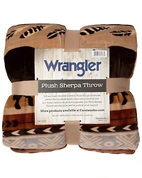 Carstens Home Wrangler Buffalo Southwestern Sherpa Fleece Throw Blanket