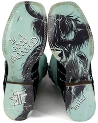 Tin Haul Women's Barbwire Belle Suede Western Boots - Broad Square Toe