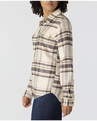 Carhartt Women's TENCEL™ Fiber Series Relaxed Fit Plaid Print Long Sleeve Flannel Shirt