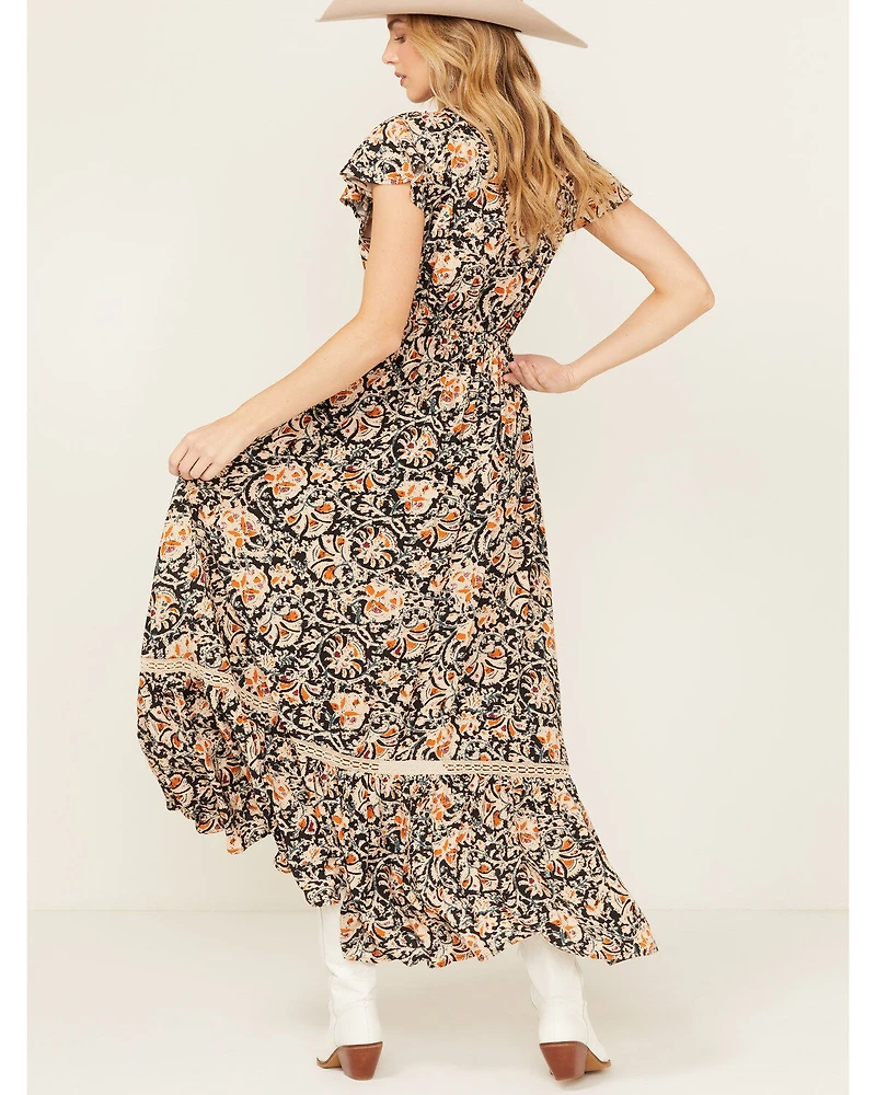 Beyond The Radar Women's Floral Print High-Low Dress