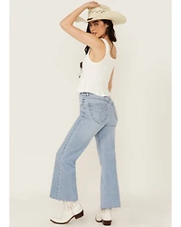 Rolla's Women's Light Wash Sunshine Eastcoast Ankle Flare Stretch Denim Jeans