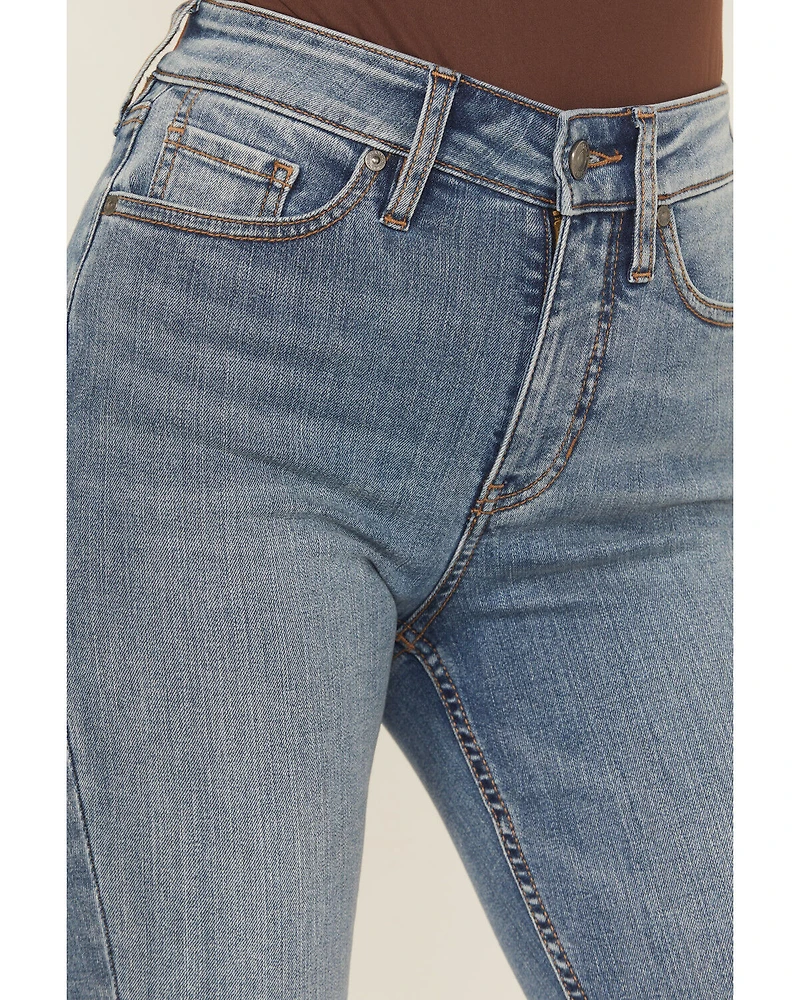 Shyanne Women's Luna High Rise Flare Super Stretch Denim Jeans