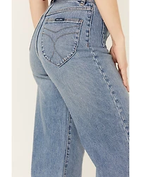 Rolla's Women's Boot Barn Exclusive Brad Medium Wash High Rise Sailor Wide Leg Stretch Denim Jeans