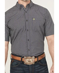 Ariat Men's Pro Series Caspian Plaid Print Short Sleeve Button-Down Western Shirt