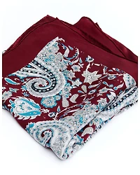 Cody James Men's Silk Burgundy Paisley Wild Rag Scarf