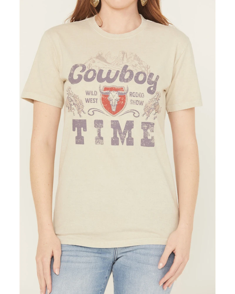 Youth Revolt Women's Cowboy Time Short Sleeve Graphic Tee
