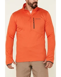 Columbia Men's Heather Quartz Red Park View 1/2 Zip Fleece Pullover