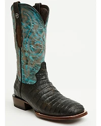Tanner Mark Men's Caiman Print Western Boots - Broad Square Toe