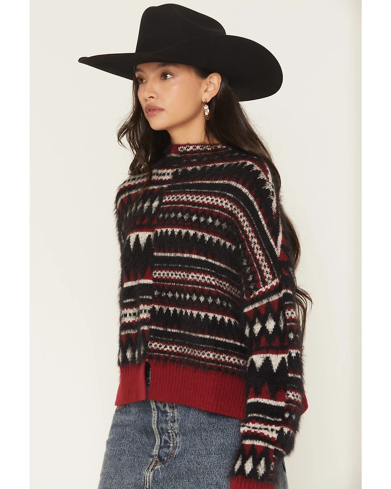 Rock & Roll Denim Women's Southwestern Print Sweater