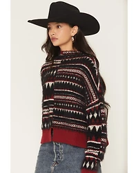 Rock & Roll Denim Women's Southwestern Print Sweater
