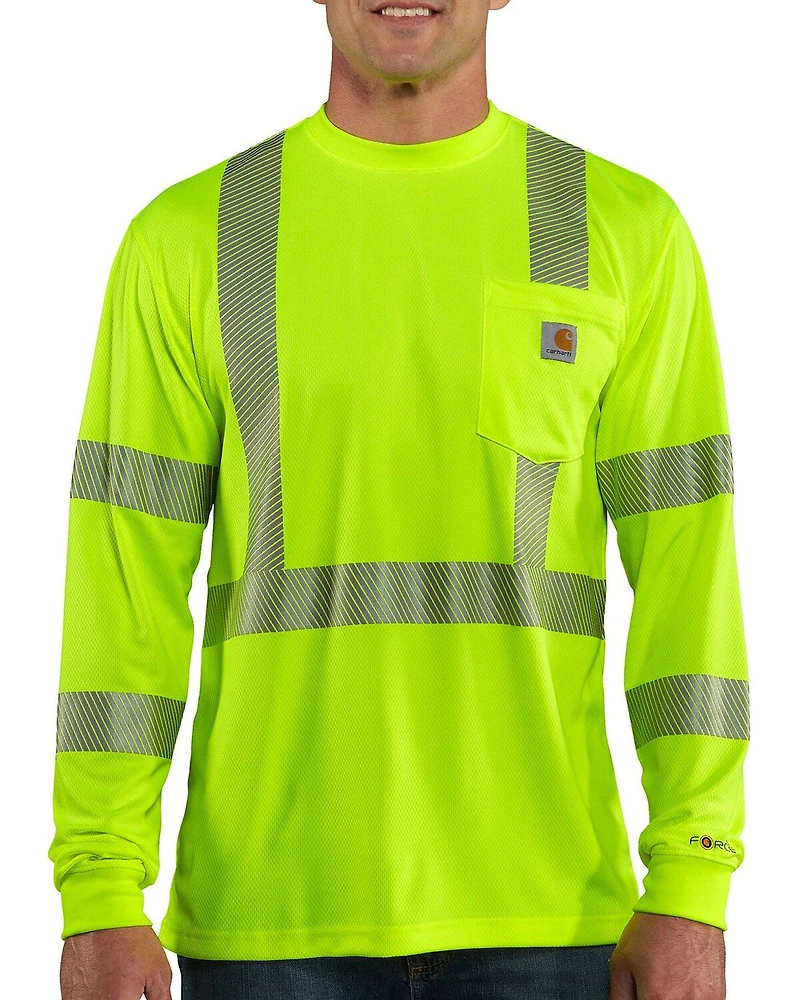 Carhartt Force Men's High-Visibilty Class 3 Long Sleeve Work T-Shirt