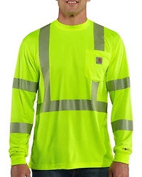 Carhartt Force Men's High-Visibilty Class 3 Long Sleeve Work T-Shirt
