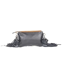 Myra Bag Women's Anam Cara Hair-On Hide Hand-Tooled Fringe Bag