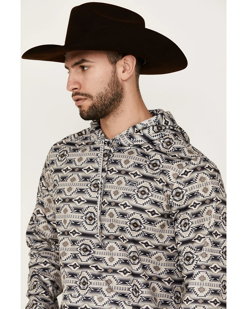Rock & Roll Denim Men's Southwestern Print Hooded Sweatshirt