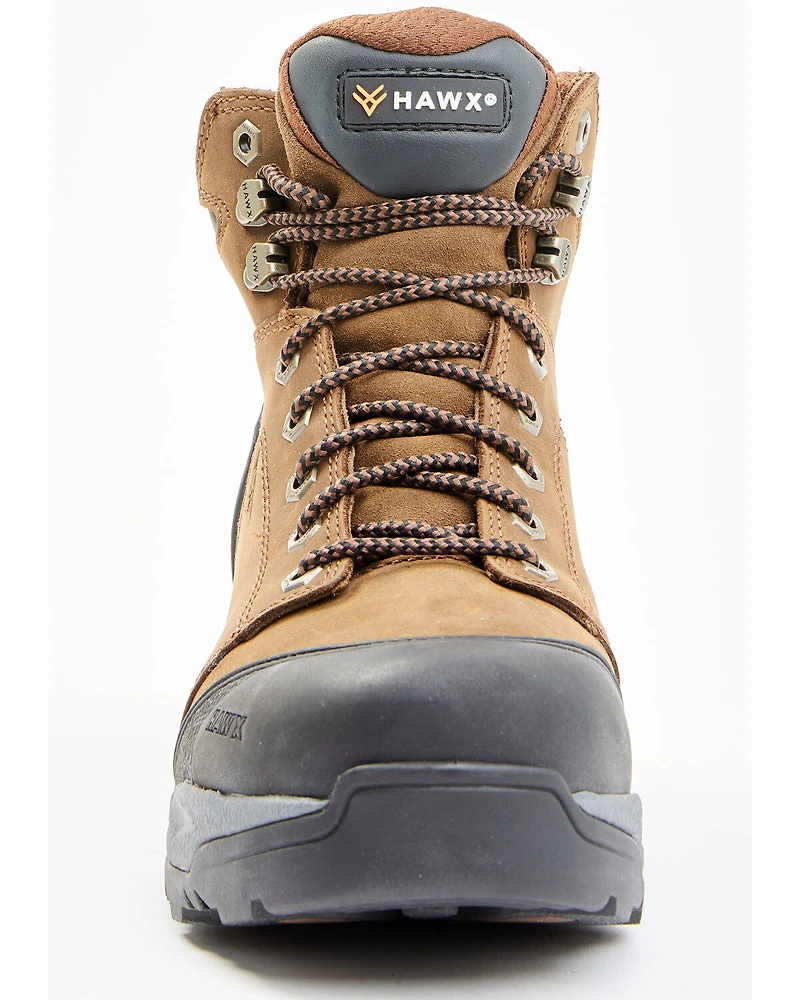 Hawx Men's 6" Lace-To-Toe Crazy Horse Waterproof Work Boots - Soft Toe