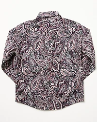 Cinch Toddler Boys' Paisley Print Long Sleeve Button-Down Western Shirt