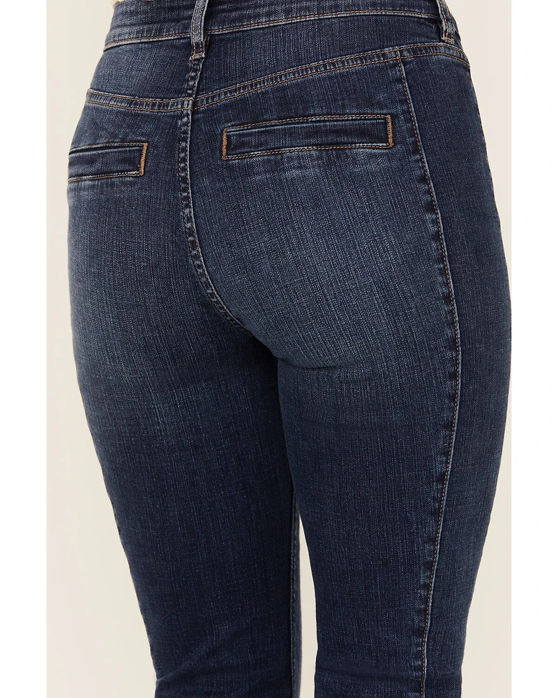 Shyanne Women's Luna High Rise Flare Stretch Denim Jeans